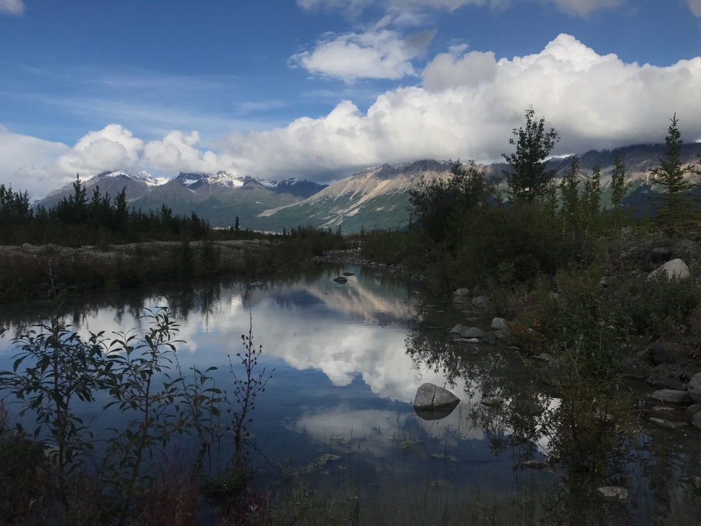 Beneath the Borealis - On the Kindness of Strangers  View of the Wrangell St. Elias National Park, Kennicott, Reflections